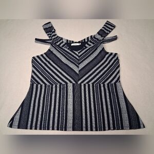 Ricki's Black and White Striped Top